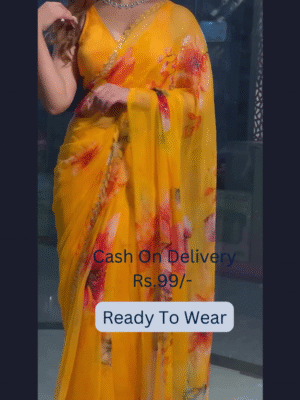 Yellow Banarasee Handwoven Crushed Tissue Saree with Multicolor Lace – A Regal Touch of Elegance